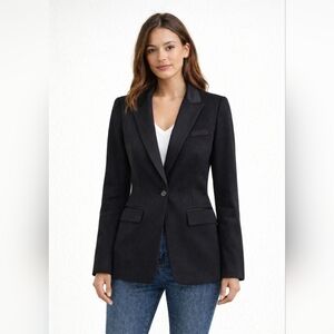 Massimo Dutti Size 8 Black Tuxedo Style Jacket